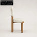 Nordic Natural Wood Dining Chair with Soft Fabric Cushion, Modern Style