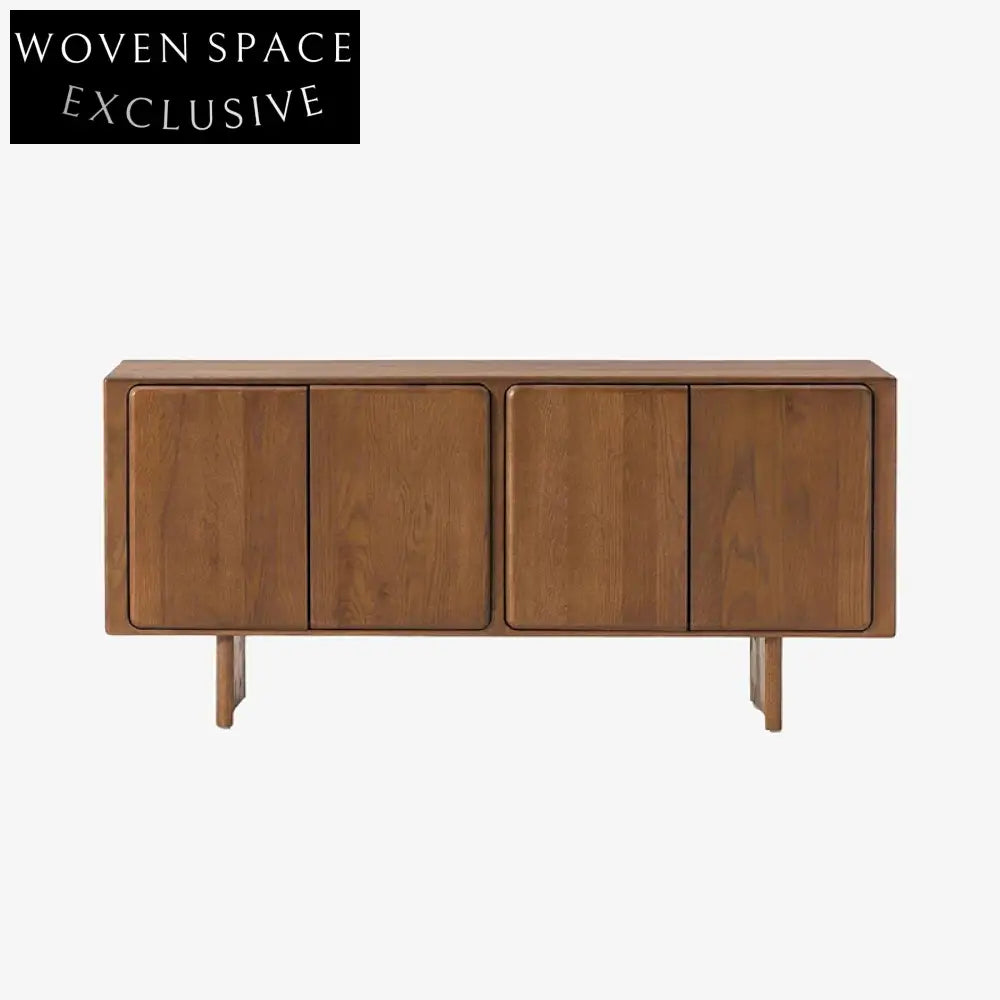 Nordic Oak Wood Minimalist Sideboard with Storage Cabinet