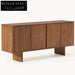 Nordic Oak Wood Minimalist Sideboard with Storage Cabinet