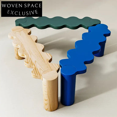 Nordic Pine Wood Foot Stool Ottoman, Durable Living Room Furniture Accent