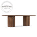 Nordic Rectangular Walnut Wood Large Twelve Seater Dining Table