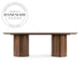 Nordic Rectangular Walnut Wood Large Twelve Seater Dining Table