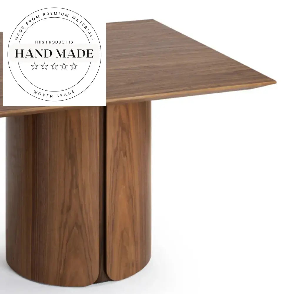 Nordic Rectangular Walnut Wood Large Twelve Seater Dining Table