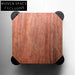 Nordic Red Travertine Stone Square Coffee Table with Wooden Base