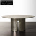 Nordic Retro Slate Top Dining Table with Stainless Steel Leg