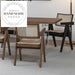 Nordic Retro Solid Wood and Natural Rattan Modern Dining Chair