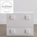 Nordic Retro Solid Wood Mirrored Drawer Accent Bedside Table
