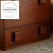 Nordic Retro Solid Wood Mirrored Drawer Accent Bedside Table