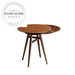 Nordic Round Barenia Leather and Solid Wood Sofa Side Table