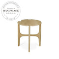 Nordic Round Solid Oak Wood Side Coffee Table