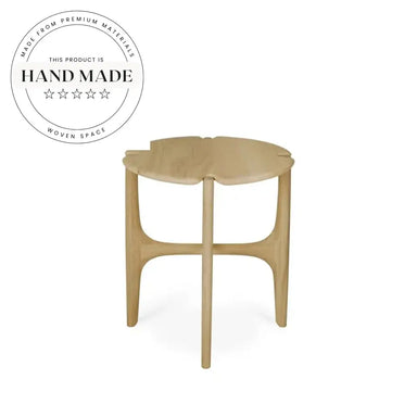 Nordic Round Solid Oak Wood Side Coffee Table