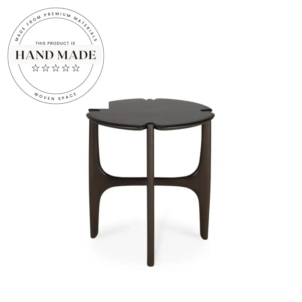 Nordic Round Solid Oak Wood Side Coffee Table