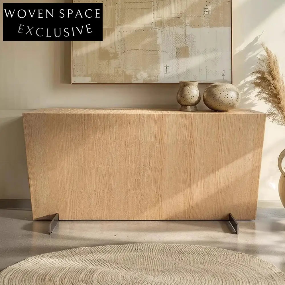 Nordic Simple Hallway Living Room Natural Oak Wood Console Table