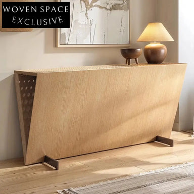 Nordic Simple Hallway Living Room Natural Oak Wood Console Table