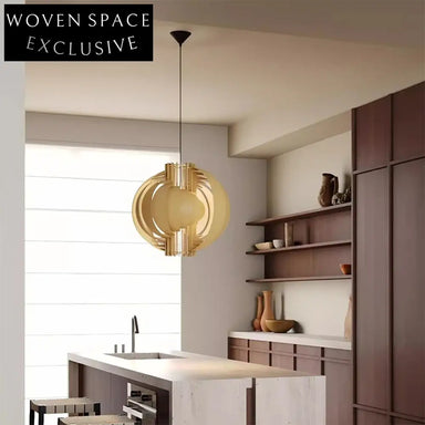 Nordic Single Bulb LED Pendant Light Wood Metal Dining Room Chandelier