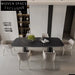 Nordic Slate Top Dining Table, Stainless Steel Base, Modern Home Furniture