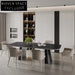 Nordic Slate Top Dining Table, Stainless Steel Base, Modern Home Furniture