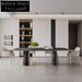 Nordic Slate Top Dining Table, Stainless Steel Base, Modern Home Furniture