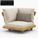 Nordic Solid Teak Wood Outdoor Sofa Chair Waterproof Cushions Garden Seating
