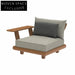 Nordic Solid Teak Wood Outdoor Sofa Chair Waterproof Cushions Garden Seating