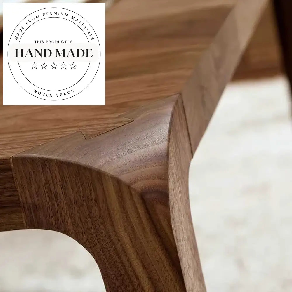 Nordic Solid Wood Black Walnut 6-Seater Dining Table