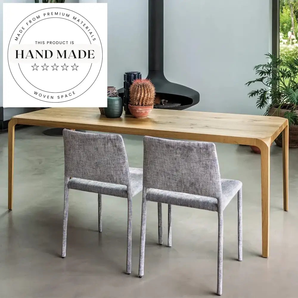 Nordic Solid Wood Black Walnut 6-Seater Dining Table