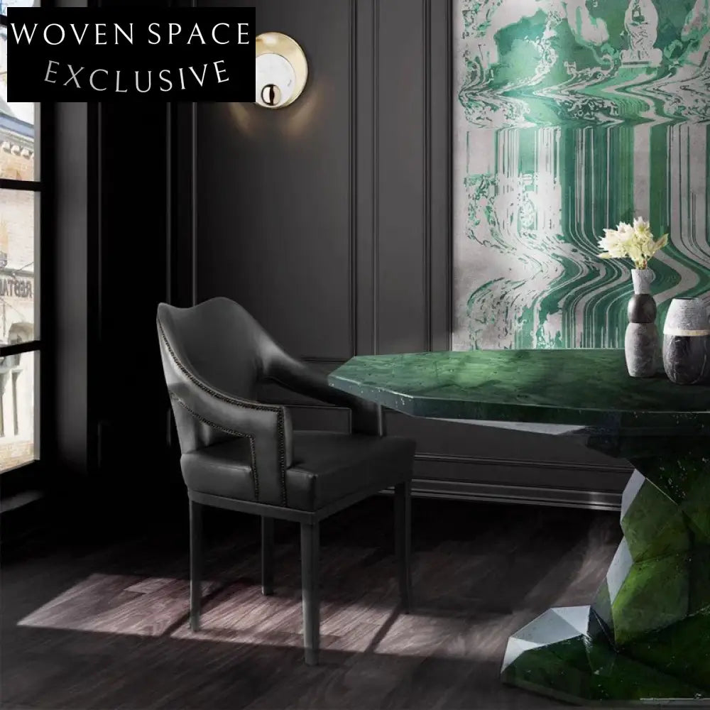 Nordic Solid Wood Broken Rock Design Dining Table