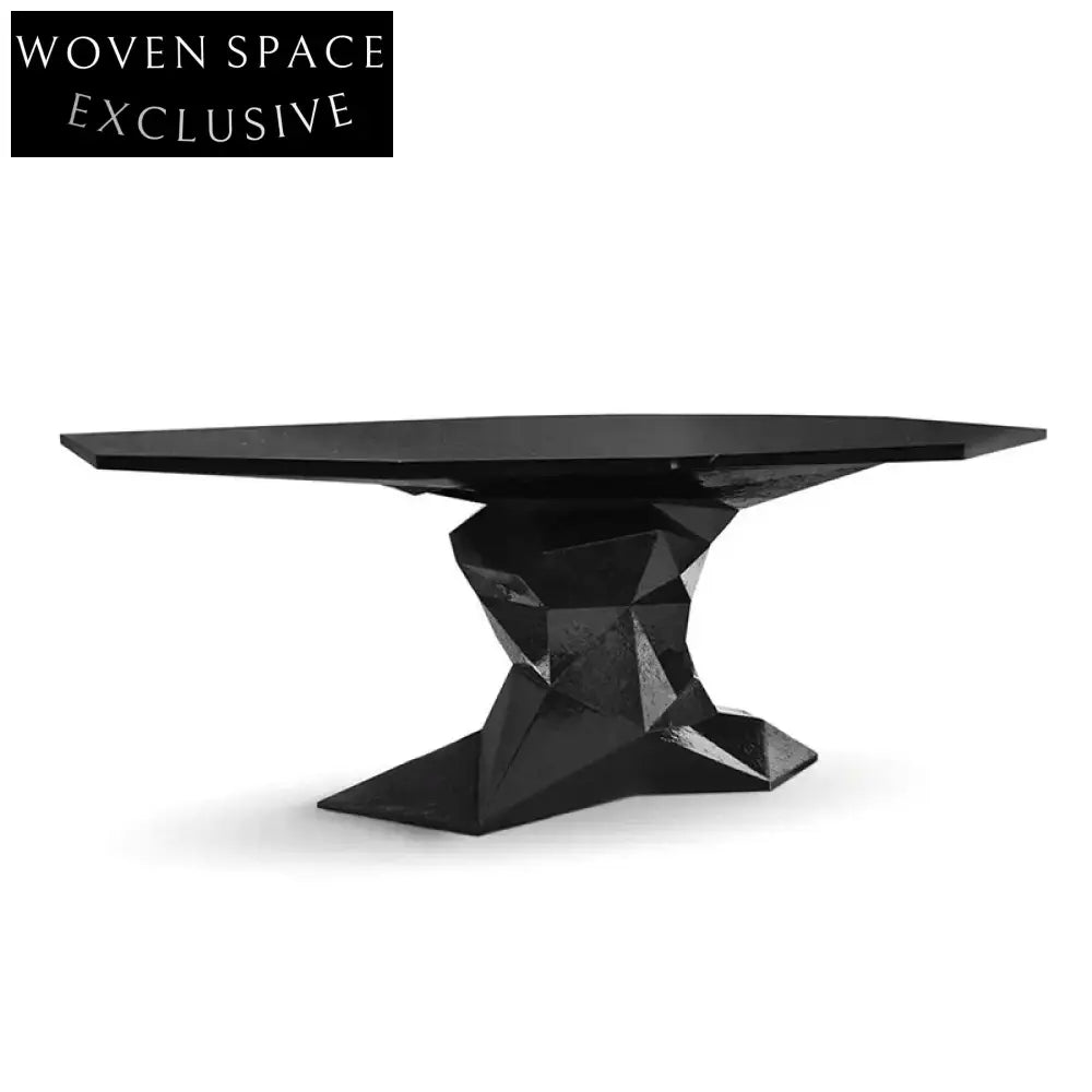 Nordic Solid Wood Broken Rock Design Dining Table
