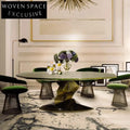 Nordic Solid Wood Broken Rock Design Dining Table