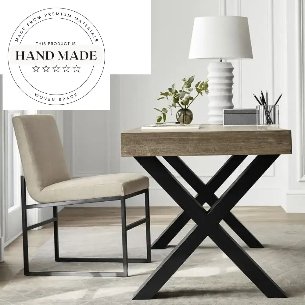 Nordic Solid Wood Computer Desk with Integrated Storage Office Desk