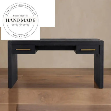 Nordic Solid Wood Computer Study Table with Drawers Office Desk