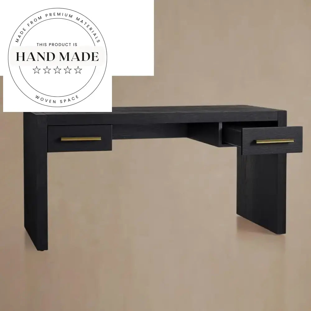 Nordic Solid Wood Computer Study Table with Drawers Office Desk