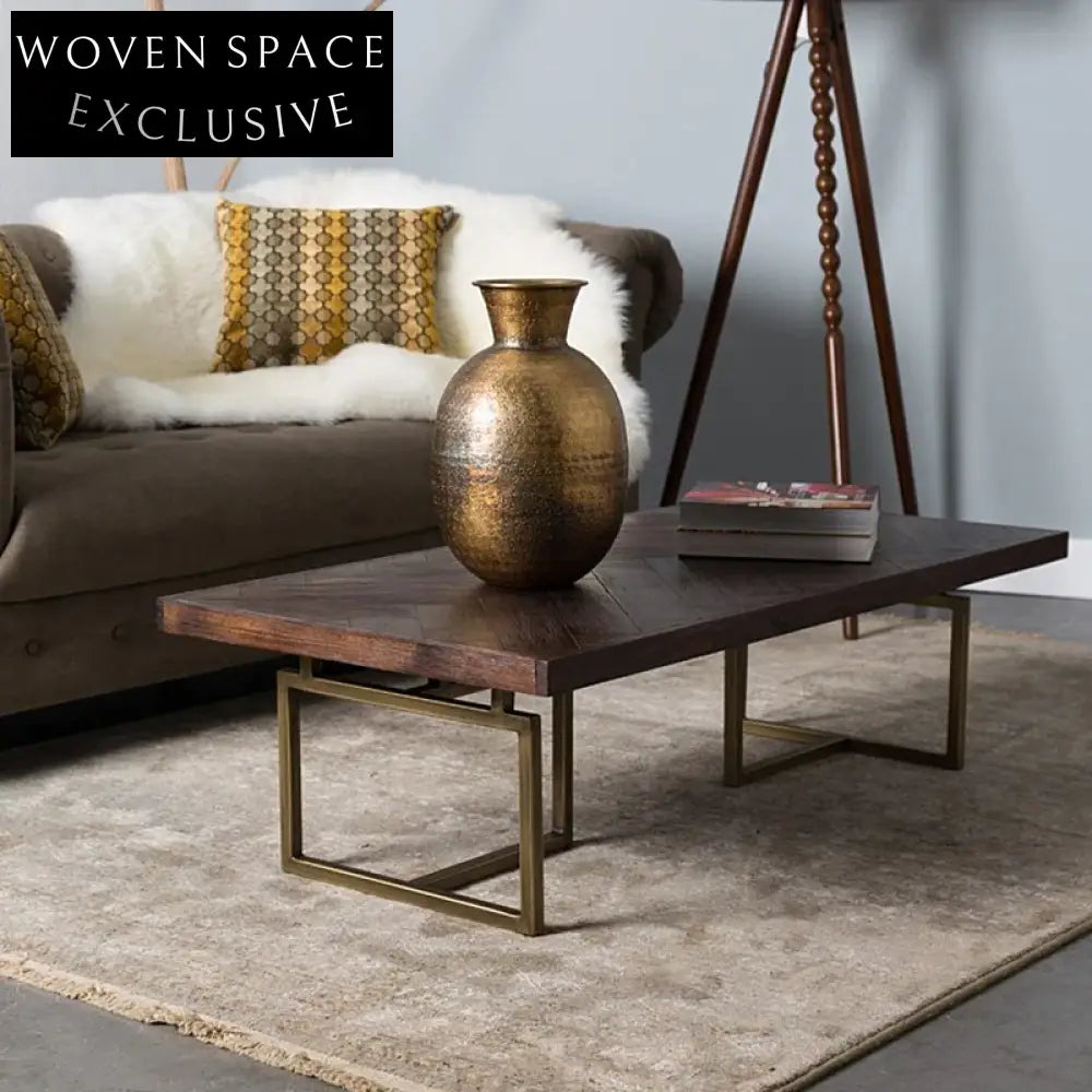 Nordic Solid Wood End Table - Dark Walnut Finish Coffee Table