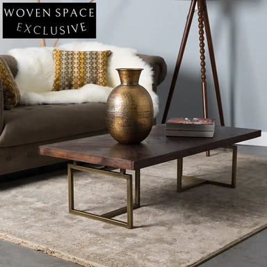 Nordic Solid Wood End Table - Dark Walnut Finish Coffee Table