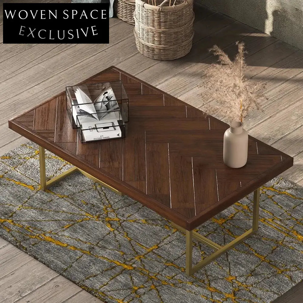 Nordic Solid Wood End Table - Dark Walnut Finish Coffee Table