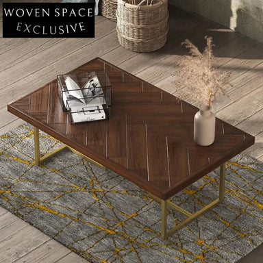 Nordic Solid Wood End Table - Dark Walnut Finish Coffee Table