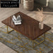 Nordic Solid Wood End Table - Dark Walnut Finish Coffee Table
