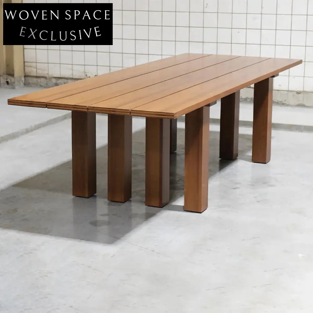 Nordic Solid Wood Rectangle Dining Table for 8 Seaters, Modern Home Dining Table