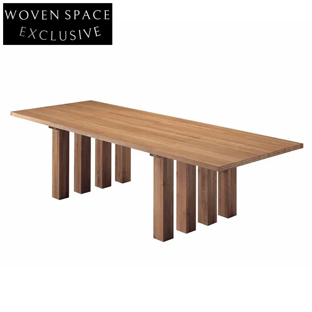 Nordic Solid Wood Rectangle Dining Table for 8 Seaters, Modern Home Dining Table