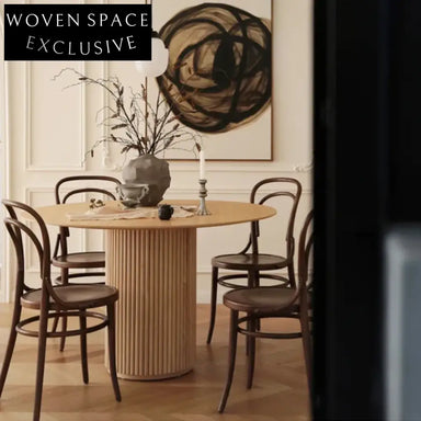 Nordic Solid Wood Round Dining Table - Modern Japanese Style Kitchen Furniture