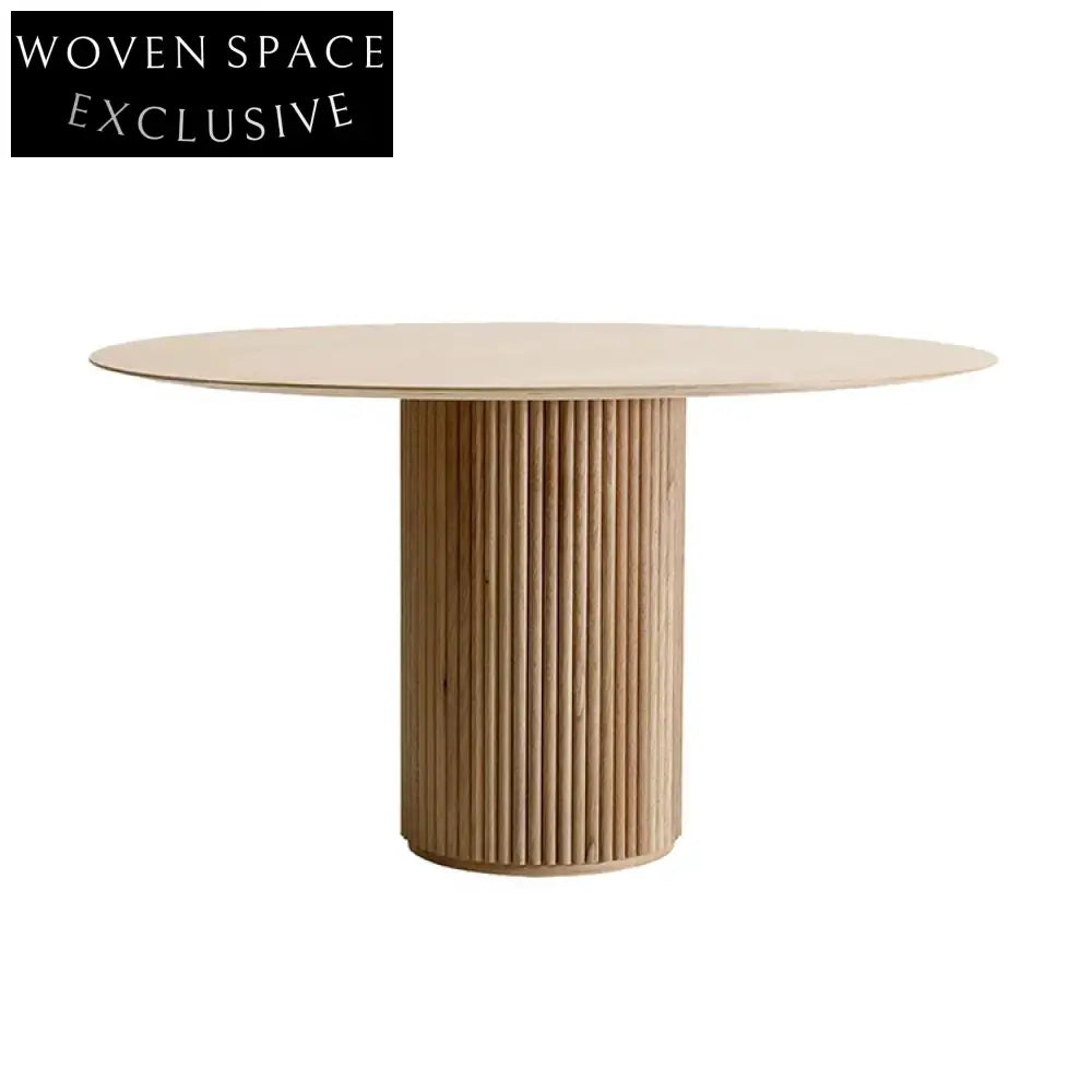 Nordic Solid Wood Round Dining Table - Modern Japanese Style Kitchen Furniture
