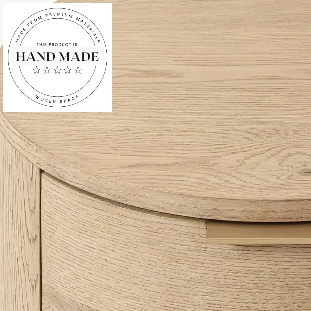 Nordic Solid Wood Round Luxury Living Room Side Table