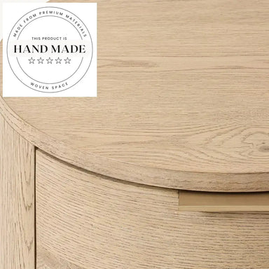 Nordic Solid Wood Round Luxury Living Room Side Table