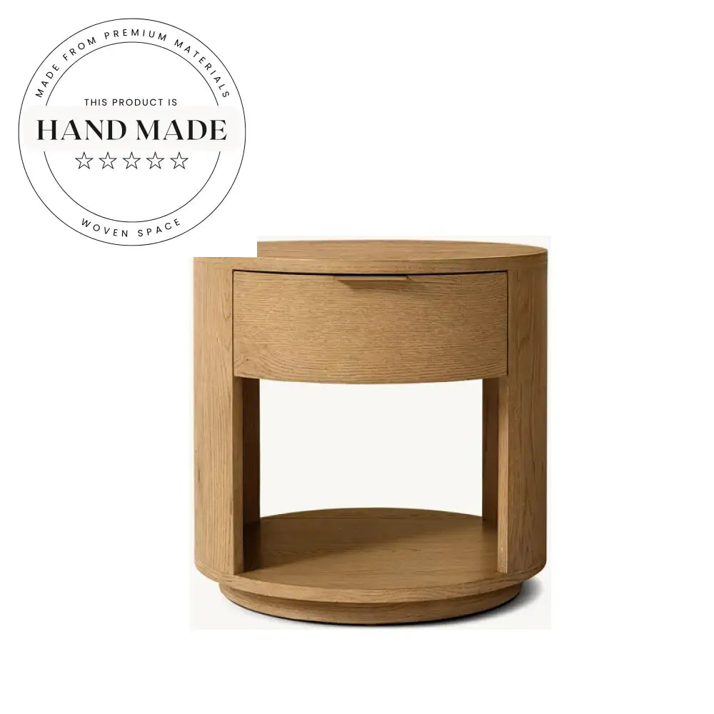 Nordic Solid Wood Round Luxury Living Room Side Table