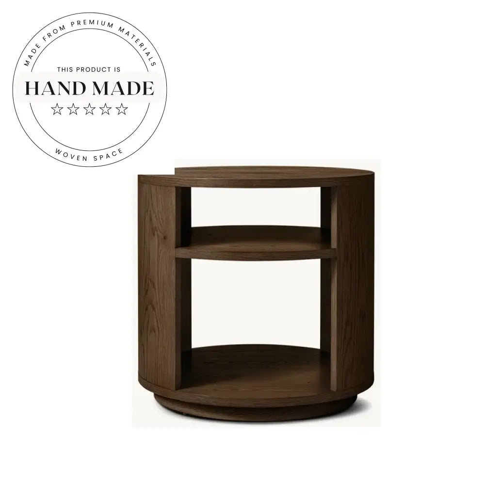 Nordic Solid Wood Round Luxury Living Room Side Table