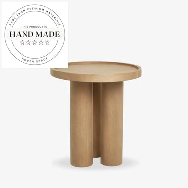 Nordic Solid Wood Round Modern Minimalist Luxury Side End Table