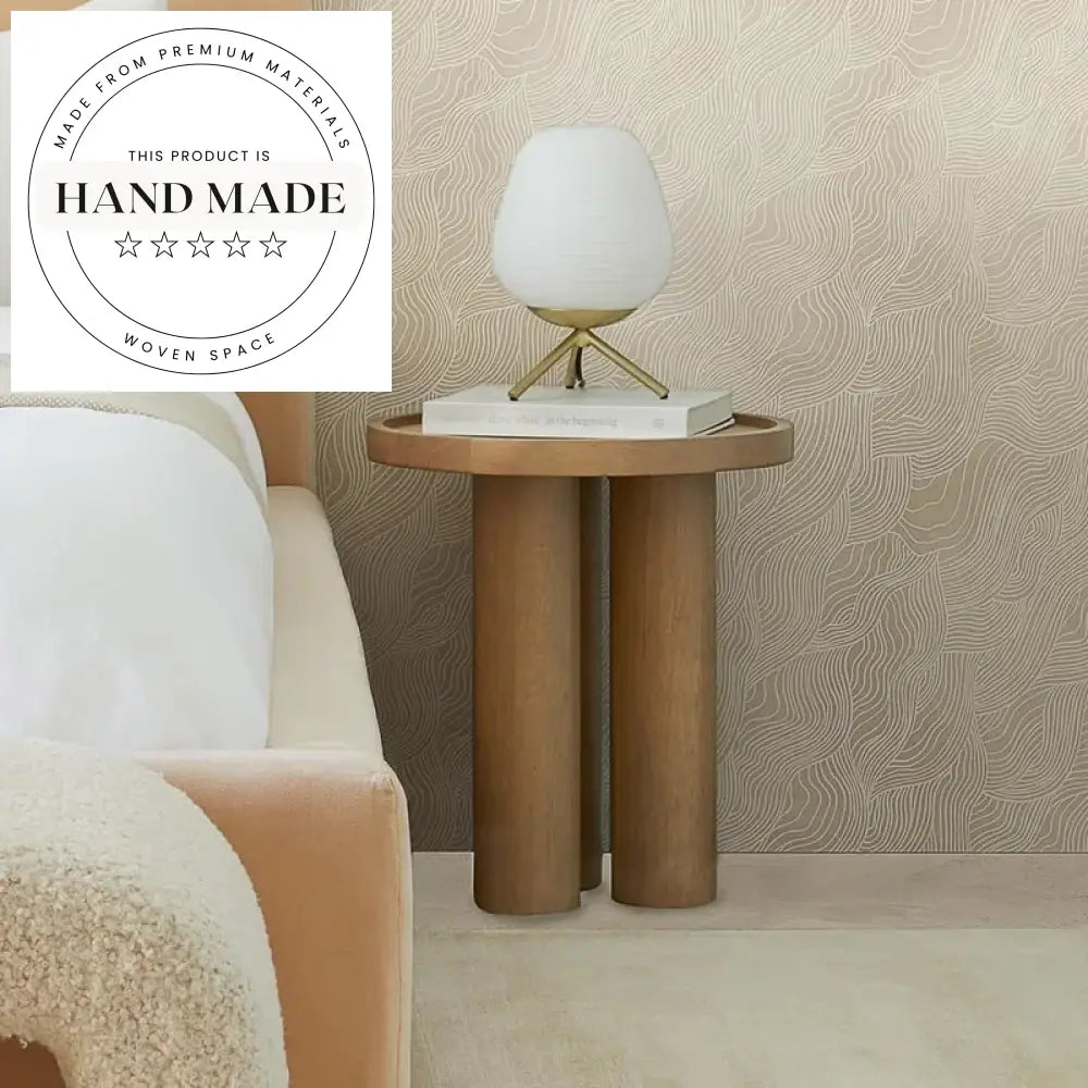 Nordic Solid Wood Round Modern Minimalist Luxury Side End Table