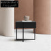 Nordic Square Bedside Table with Metal Legs and Storage Drawer Nightstand