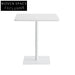 Nordic Square Wooden Top Metal Base Modern White Restaurant Dining Table