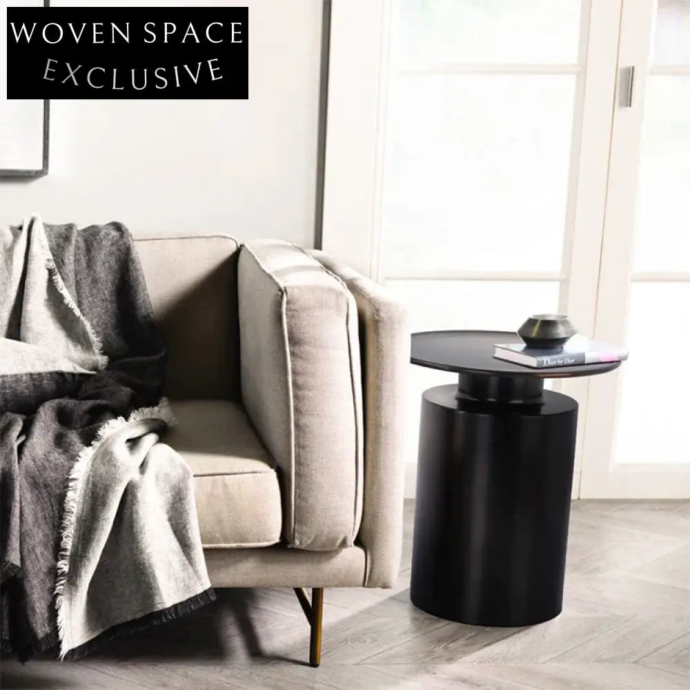 Nordic Stainless Steel Round Coffee & Side Table Set